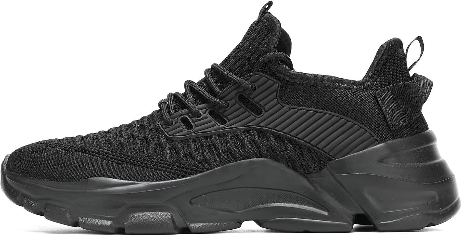 Men'S Running Shoes, Non Slip, Breathable, Lightweight Fashion Sneakers, Slip Resistant Athletic Sports Walking Gym Work Shoes