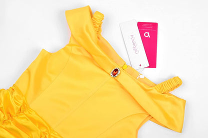 Little Girls Princess Costume Dress up with Accessories, Yellow