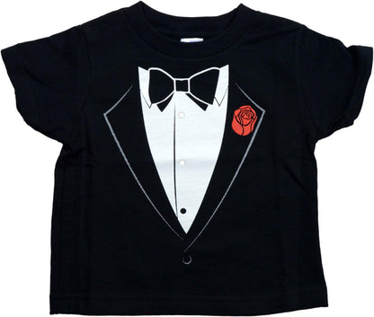 Big Boys' Tuxedo Tee | Kid'S Wedding Youth & Toddler Shirt