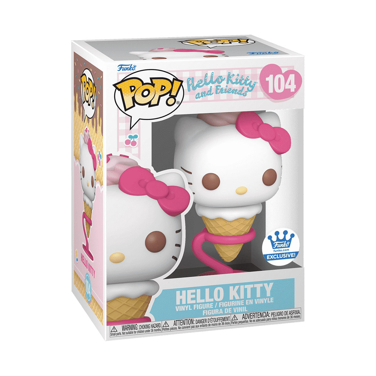 Sanrio Hello Kitty & Friends Hello Kitty as Ice Cream #104 Funko Pop! Exclusive Vinyl Figure