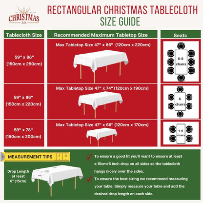 Blue Tartan Christmas Table Cloth Rectangle Table Cloths (59" X 86", Traditional)