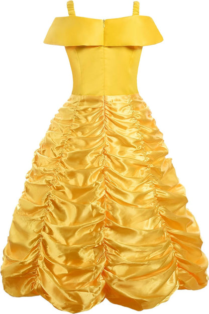 Little Girls Princess Costume Dress up with Accessories, Yellow