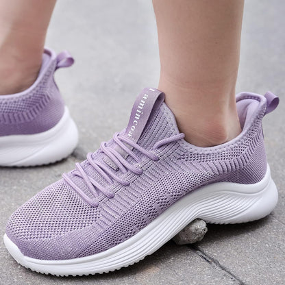 Womens Walking Tennis Shoes Slip on Lightweight Comfort Memory Foam Sneakers for Work Gym Running Purple Size 8