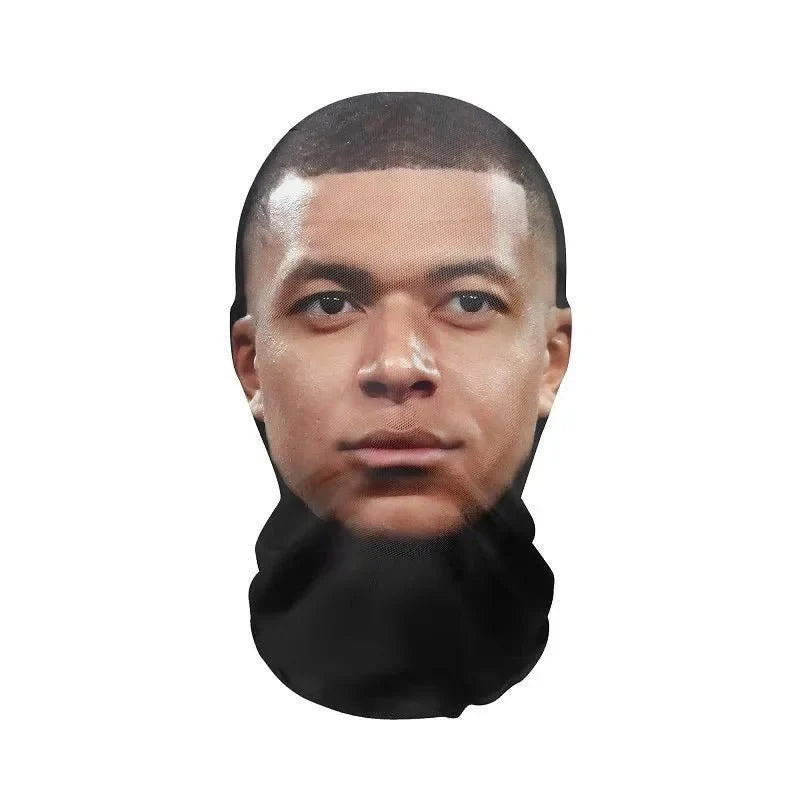 Realistic 3D Celebrity Face Mask | Full Face Nylon Cosplay Headgear for Halloween